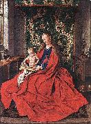 Jan Van Eyck Madonna with the Child Reading oil painting on canvas